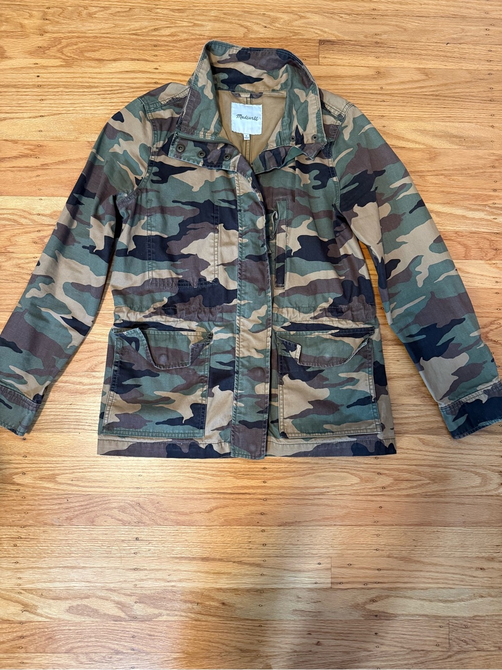 Madewell Green and Brown Camouflage Utility Jacket